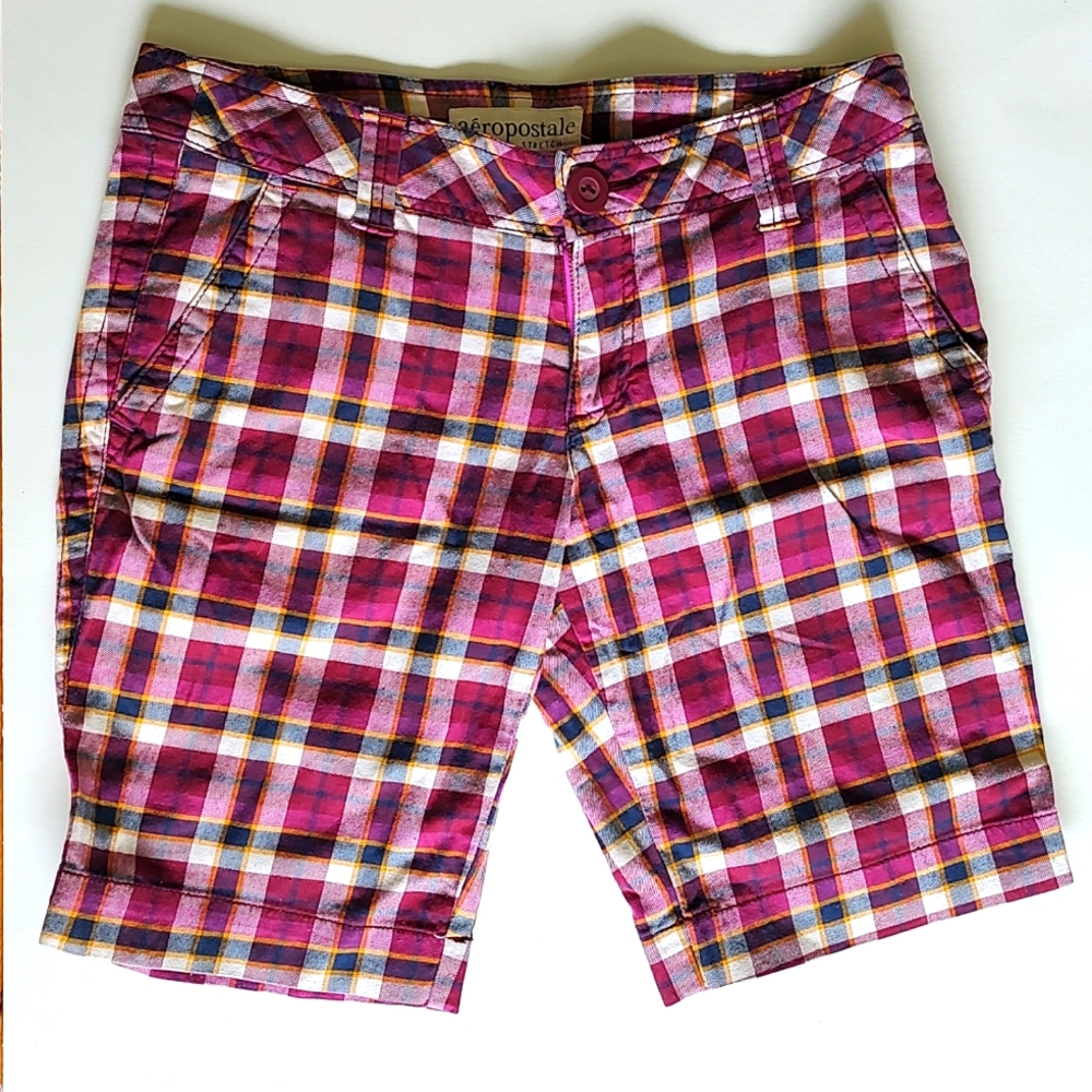 Aéropostale Maroon Plaid Size 5/6